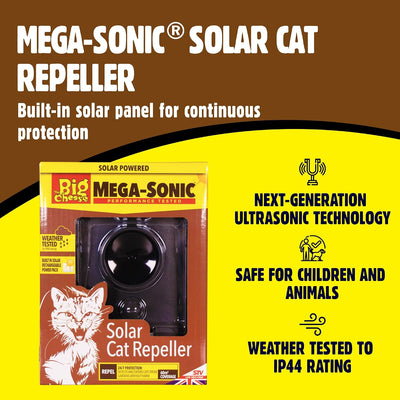 STV Big Cheese Mega-Sonic Solar Cat Repeller [QA Type - ]