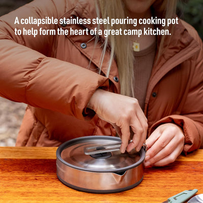 Sea to Summit Detour Stainless Steel Collapsible Pouring Pot 1.8L - Shop  Cook Pots at  Trekaline