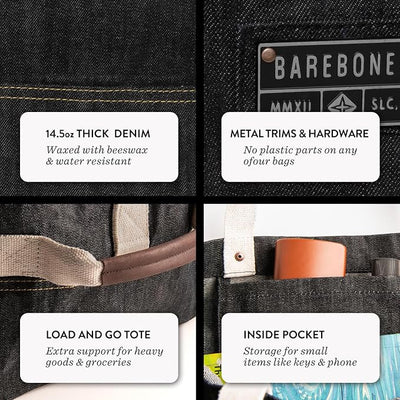 Barebones Neelum Waxed Denim Totes - Shop  Tote Bags at  Trekaline