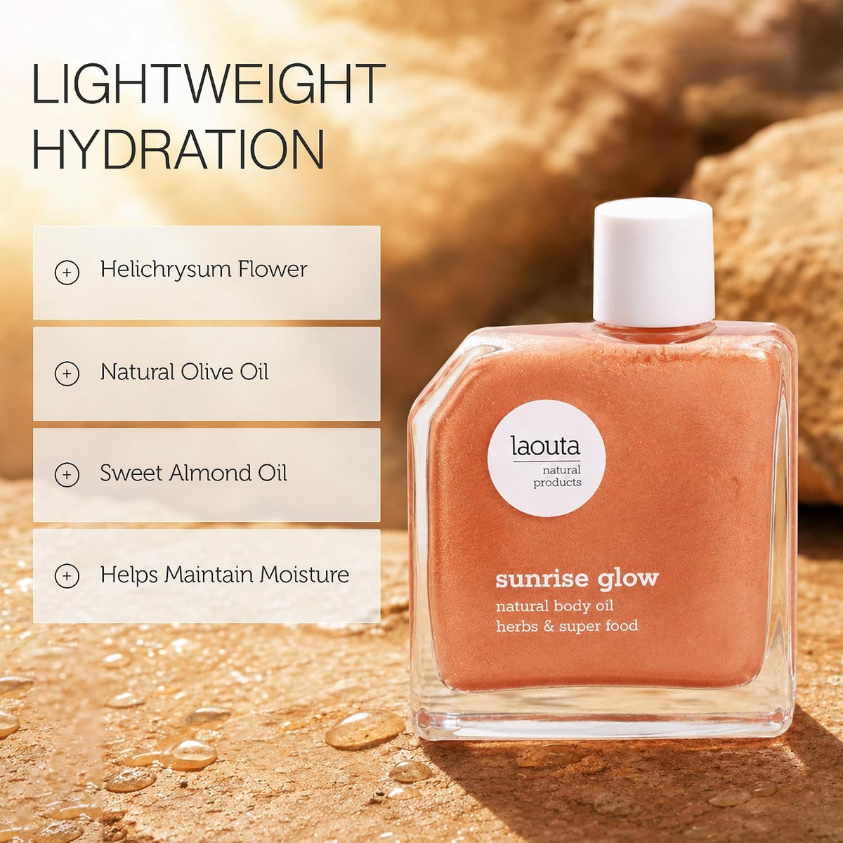 Laouta Sunrise Glow Body Oil Silica Free