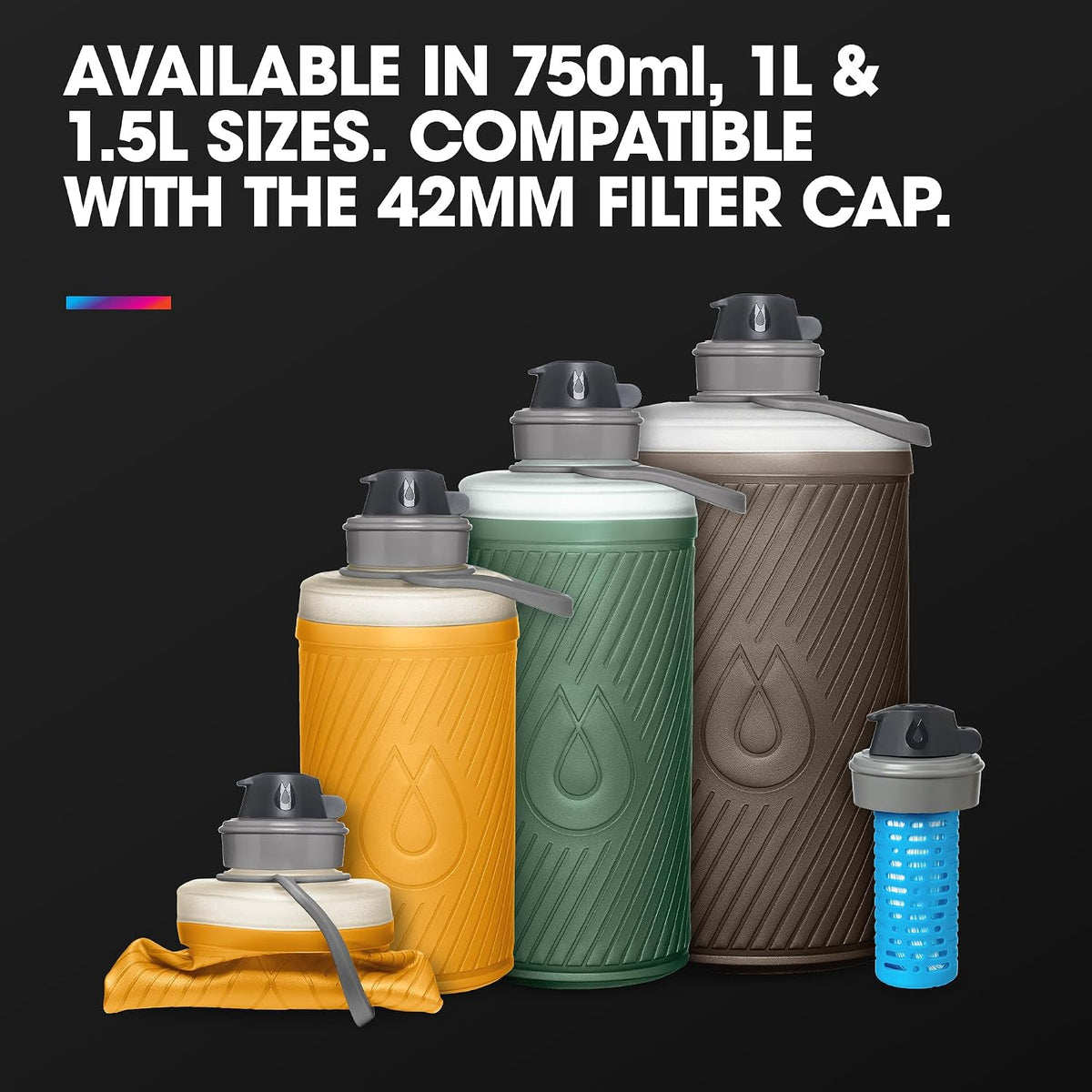 HydraPak Flux Ultra-Light Reusable Bottle 1L