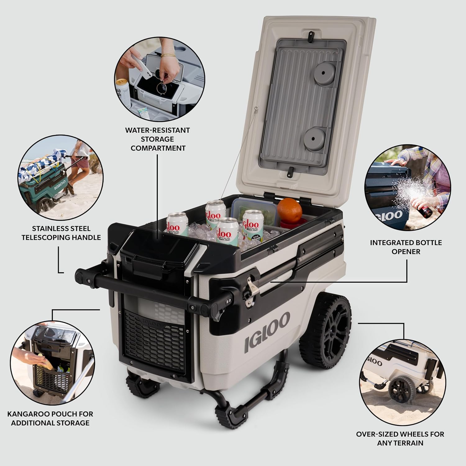 Igloo Trailmate Journey Roller Cooler 70 Quart - Shop  Hard-sided Coolers at  Trekaline