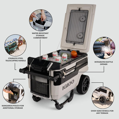 Igloo Trailmate Journey Roller Cooler 70 Quart - Shop  Hard-sided Coolers at  Trekaline