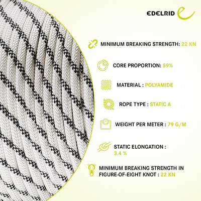 Edelrid Performance Static Rope 11 mm - Shop Static and Rescue Ropes at Trekaline