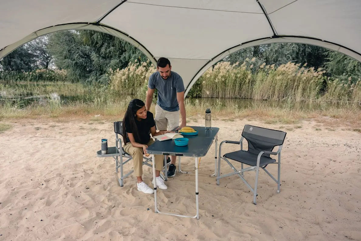 Coleman Aluminum Deck Chair with Table - Shop  Camp Chairs at  Trekaline