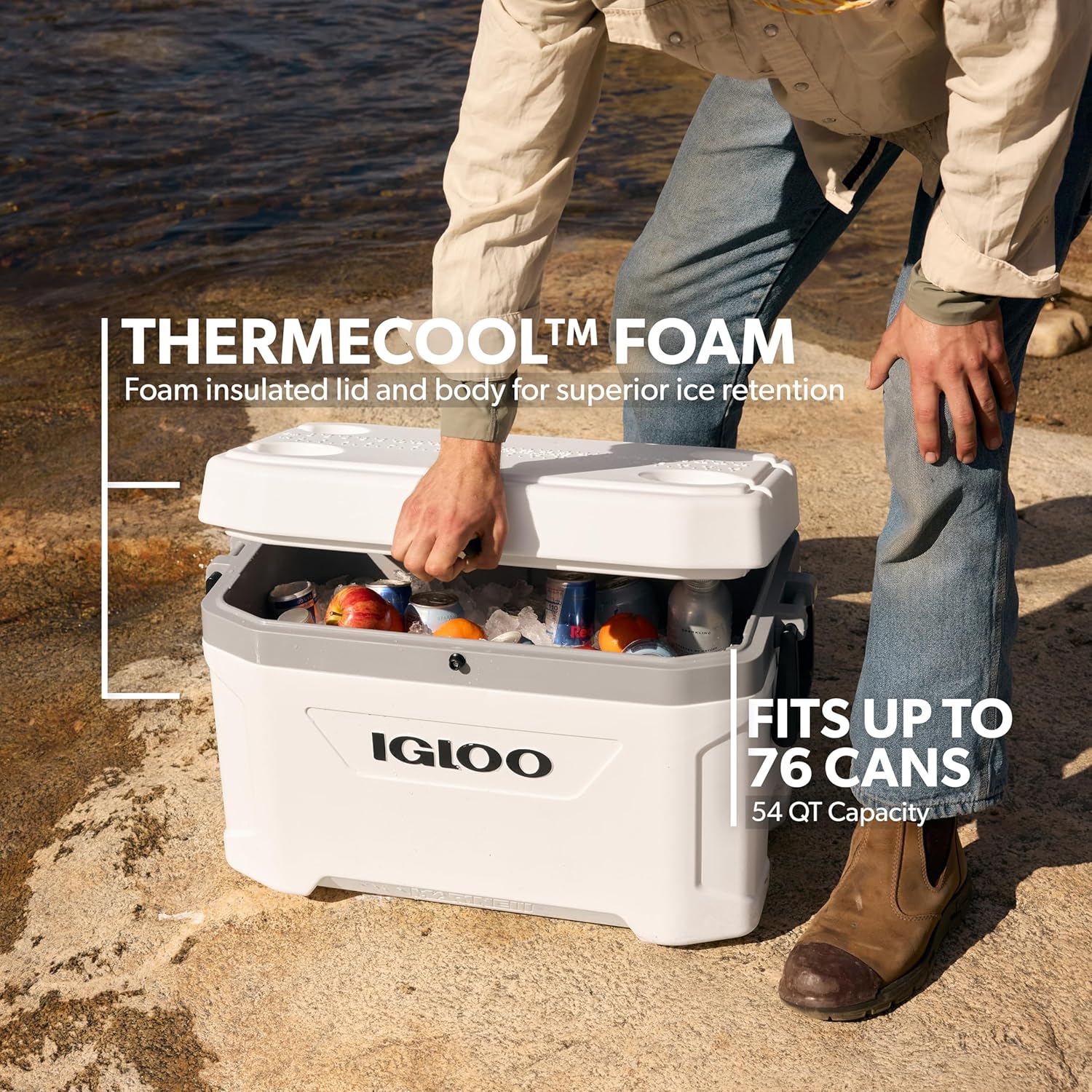 Igloo Latitude Marine Ultra Hard Cooler Box 54 Quart - Shop  Hard-sided Coolers at  Trekaline
