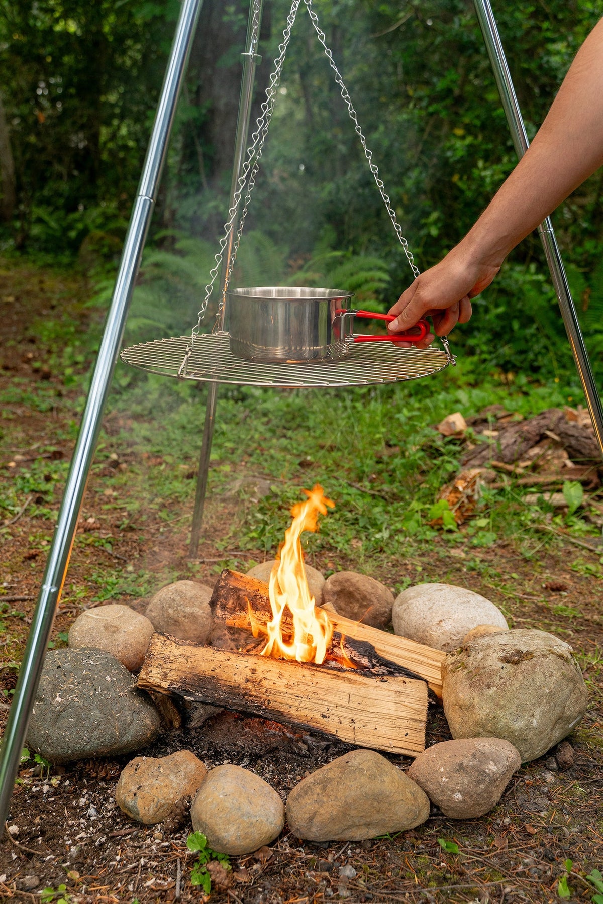 Coghlan's Tri-Pod Camping Grill - Shop  Campfire Grills at  Trekaline
