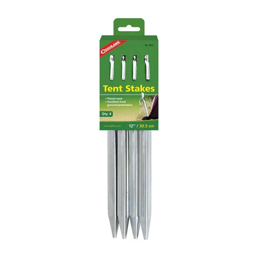 Coghlan's Steel Tent Stakes 12 in 4 Pack - Shop  Tent Stakes at  Trekaline