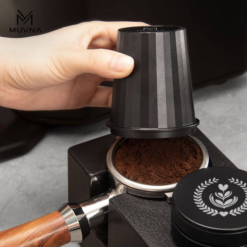 Muvna 58mm Aluminum Coffee Dosing Cup Black