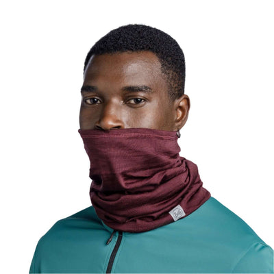 Buff Merino Lightweight Neckwear Solid Garnet