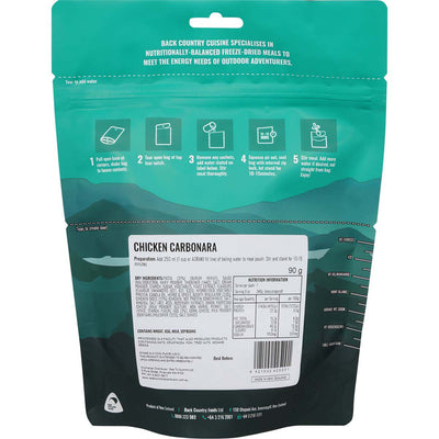 Back Country Cuisine Chicken Carbonara - Shop  Backpacking Dinners at  Trekaline