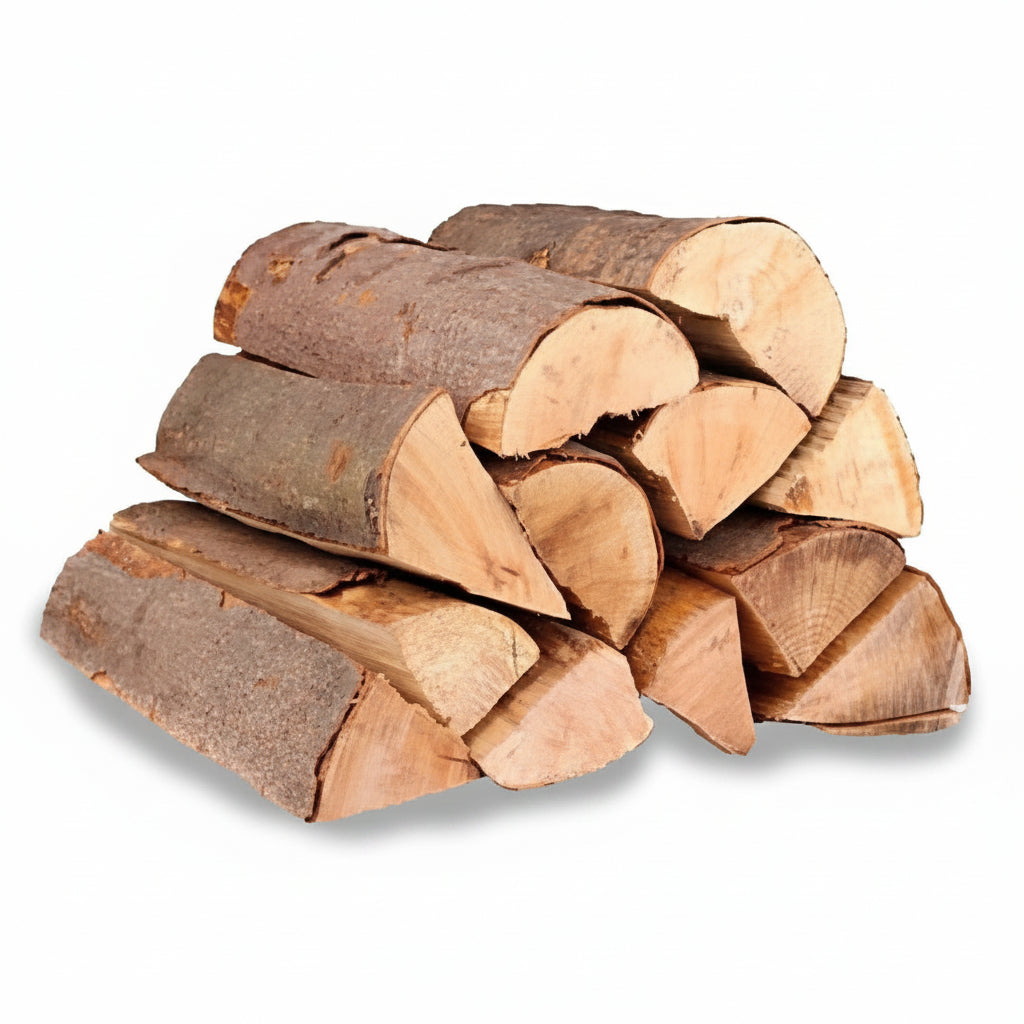 Bad Axe Beech Firewood — uniform cut logs arranged in a crate.