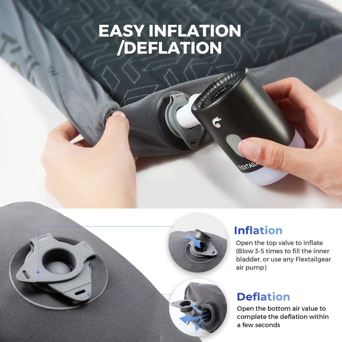 Flextail Zero Pillow Ultralight Inflatable Camping Pillow
