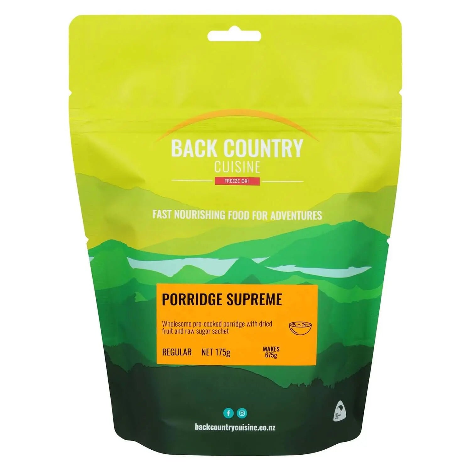 Back Country Cuisine Porridge Supreme Camping Breakfast