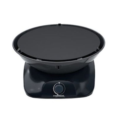 Campingaz 360 Grill Stove CV Anthracite tabletop gas grill with circular design, ideal for outdoor cooking adventures.