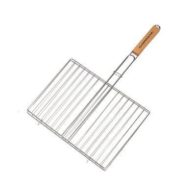 Campingaz Barbecue Double Grill with wooden handle, 40 x 29 cm, essential for outdoor cooking