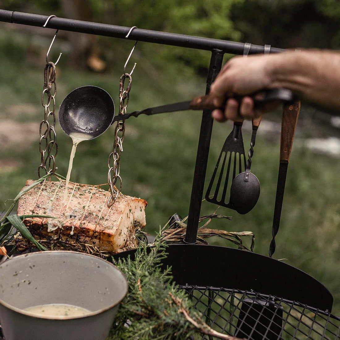 Cowboy Grill Ladle - Shop  Grill and Fire Pit Accessories at  Trekaline