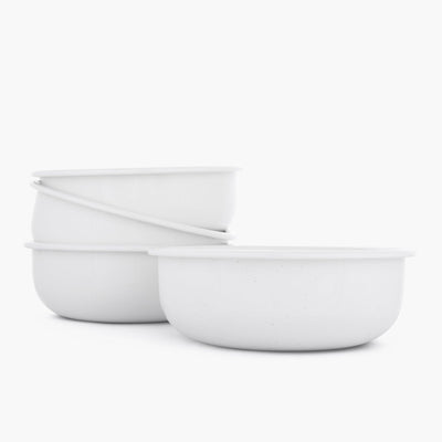 Barebones Rolled Enamelware Bowl Set of 4 - Shop  Camping Bowls at  Trekaline