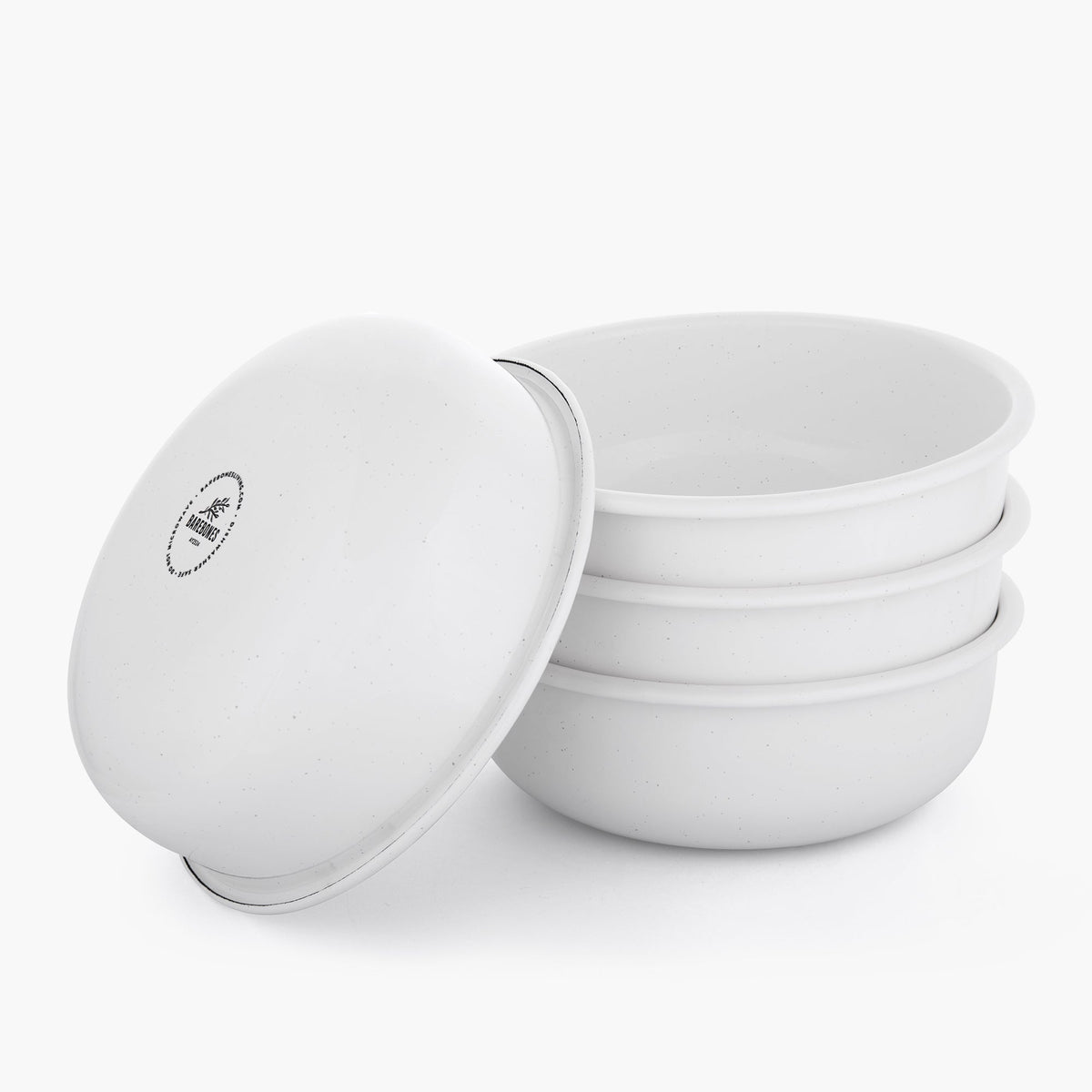 Barebones Rolled Enamelware Bowl Set of 4 - Shop  Camping Bowls at  Trekaline
