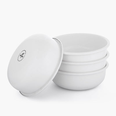 Barebones Rolled Enamelware Bowl Set of 4 - Shop  Camping Bowls at  Trekaline