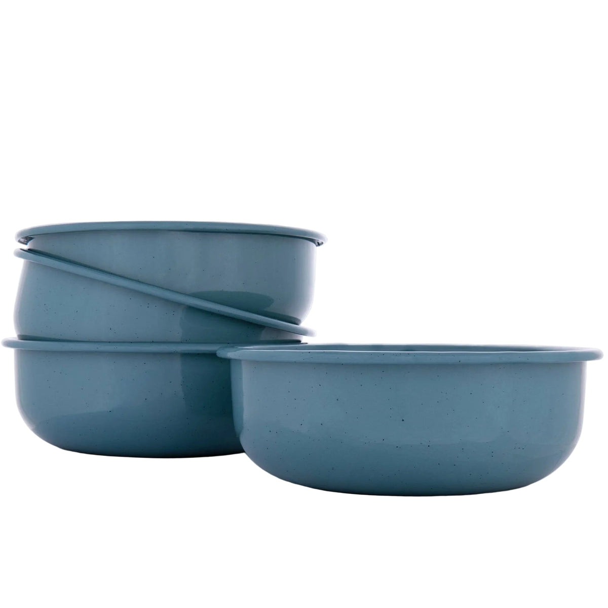 Barebones Rolled Enamelware Bowl Set of 4 - Shop  Camping Bowls at  Trekaline