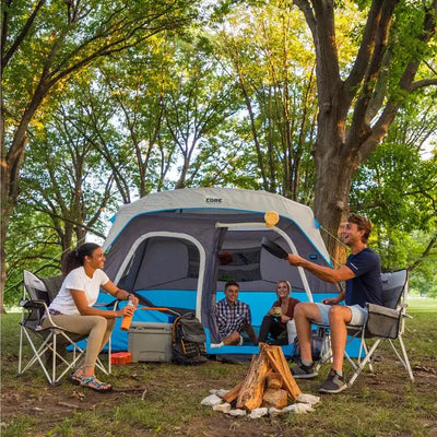 Core Equipment 6 Person Lighted Instant Cabin Tent - 11’ x 9’