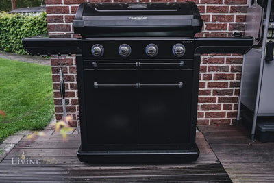 Campingaz 4 Series Onyx S Outdoor Gas BBQ Grill on patio