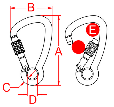 Kong Ovalone Inox Auto Block Oval Carabiner
