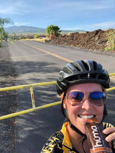 Bike Rider using Huma Chia Energy Gel Chocolate