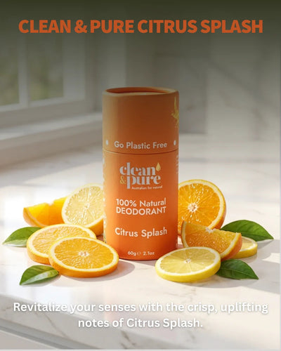 Clean & Pure Citrus Splash Natural Deodorant 60g - Shop  Deodorant at  Trekaline