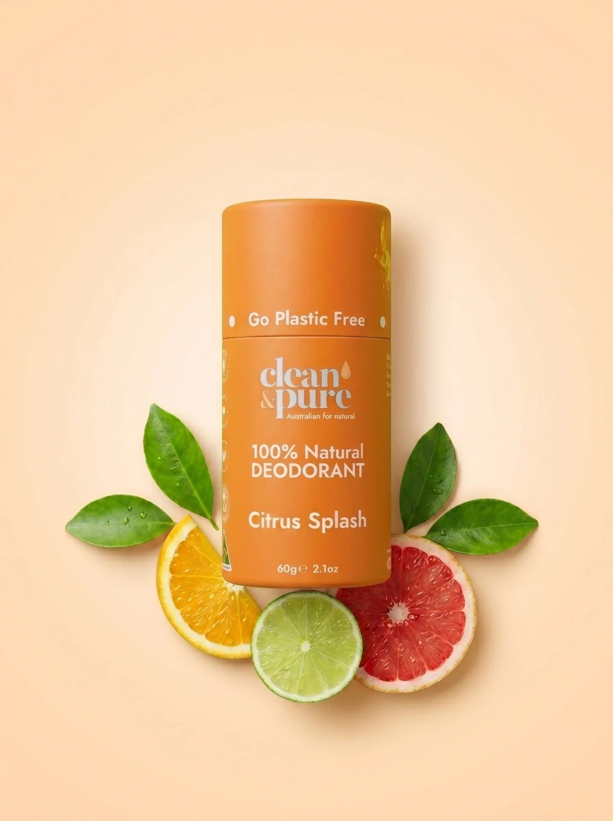Clean & Pure Citrus Splash Natural Deodorant 60g - Shop  Deodorant at  Trekaline
