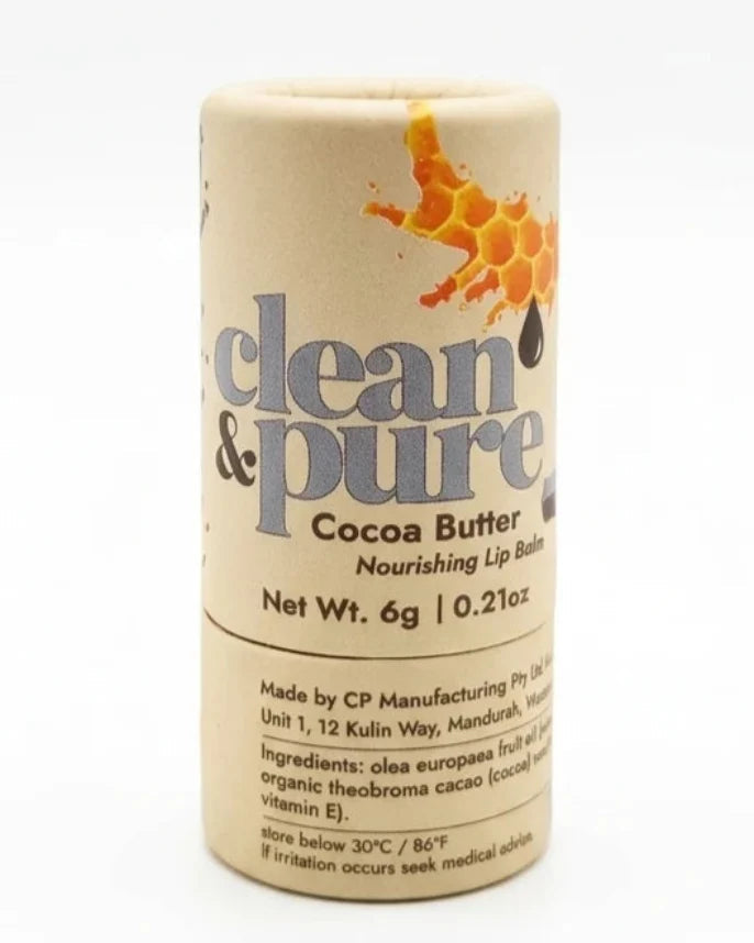 Clean & Pure Cocoa Butter Lip Balm - Shop  Lip Balm at  Trekaline