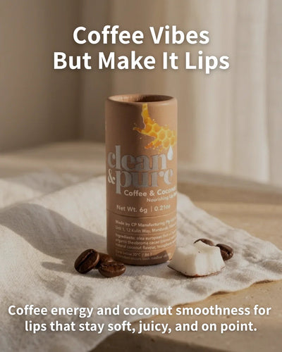 Clean & Pure Coffee and Coconut Lip Balm - Shop  Lip Balm at  Trekaline