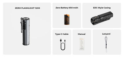 Flextail Zero Flashlight 1200 EDC Pocket Light - Shop Flashlights at Trekaline