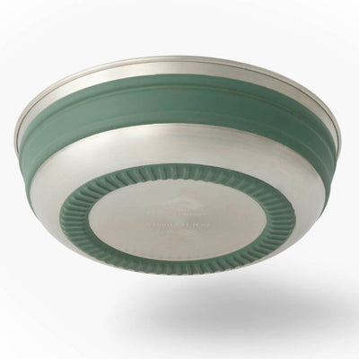 Sea to Summit Detour Stainless Steel Collapsible Bowl for camping and outdoor dining, shown in a durable and portable design.
