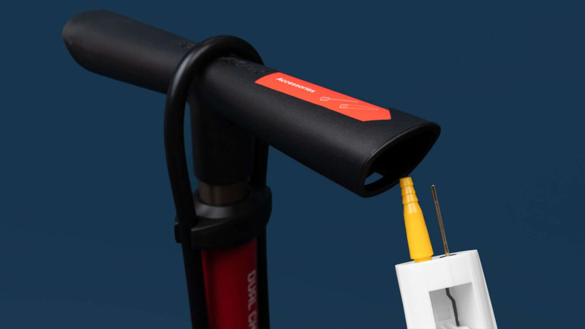 Bontrager Dual Charger Floor Pump Red