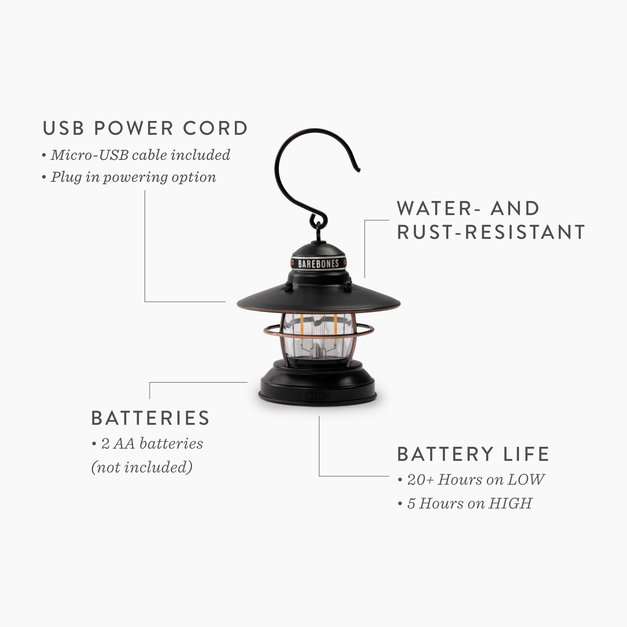 Edison Mini Lantern - 3 Pack - Shop  Electric Lanterns at  Trekaline