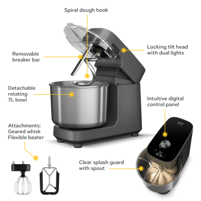 Ooni Halo Pro Spiral Mixer Pizza Dough Machine