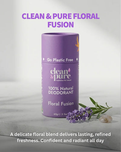 Clean & Pure Floral Fusion Natural Deodorant 60g - Shop  Deodorant at  Trekaline