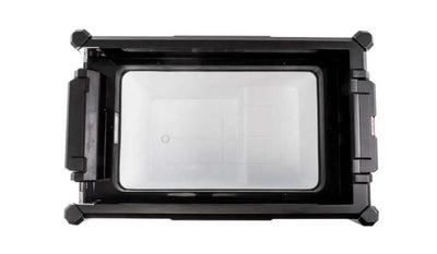 Top view of the ARB Zero Portable Fridge Freezer Single Zone - 44L, showing open compartment for outdoor adventures.