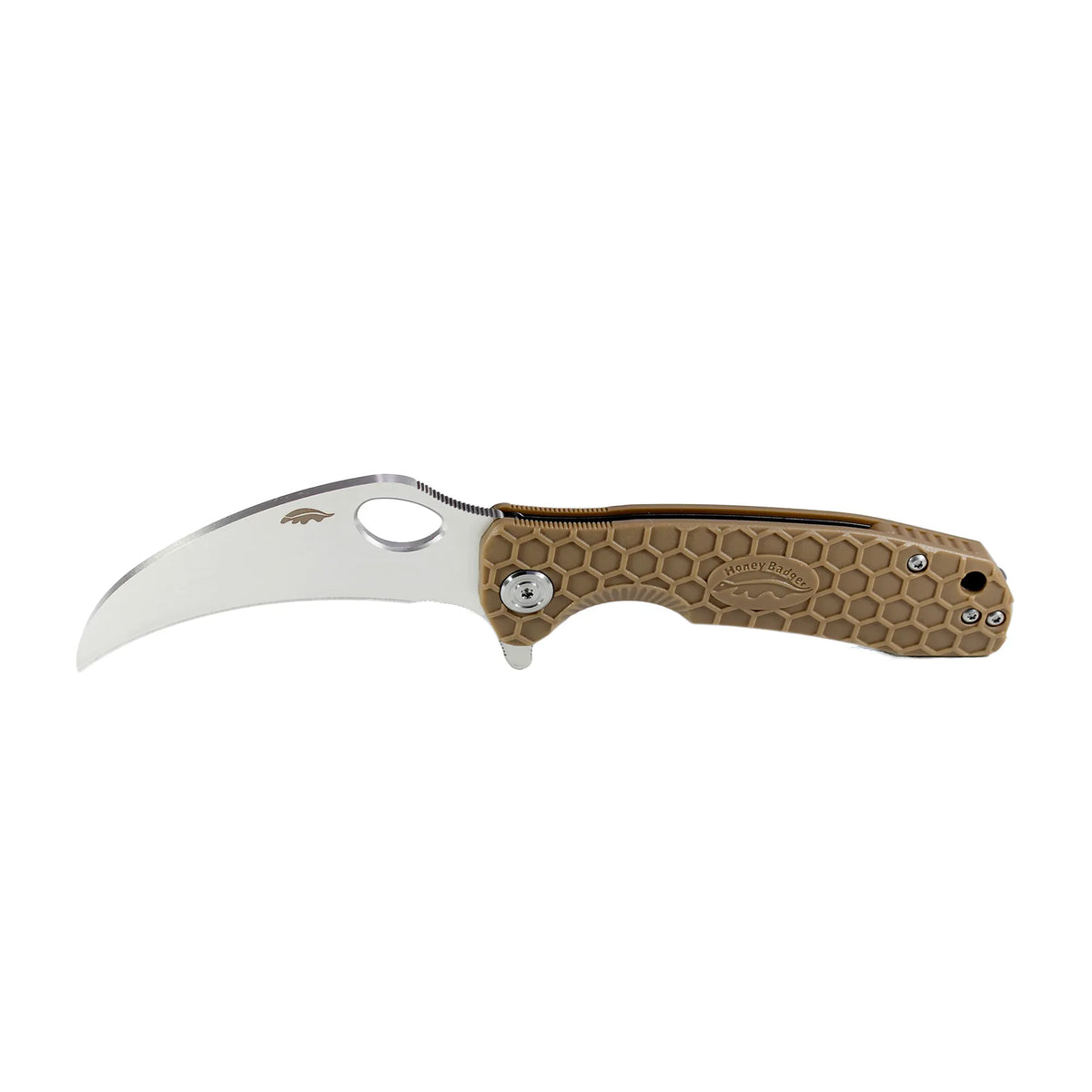 Honey Badger Medium Claw Smooth Knife D2 Steel