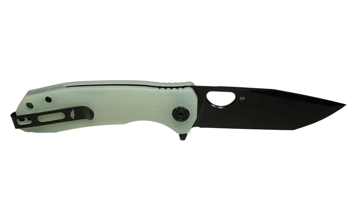 Honey Badger Limited Edition Medium Tanto Knife D2 - Jade G10
