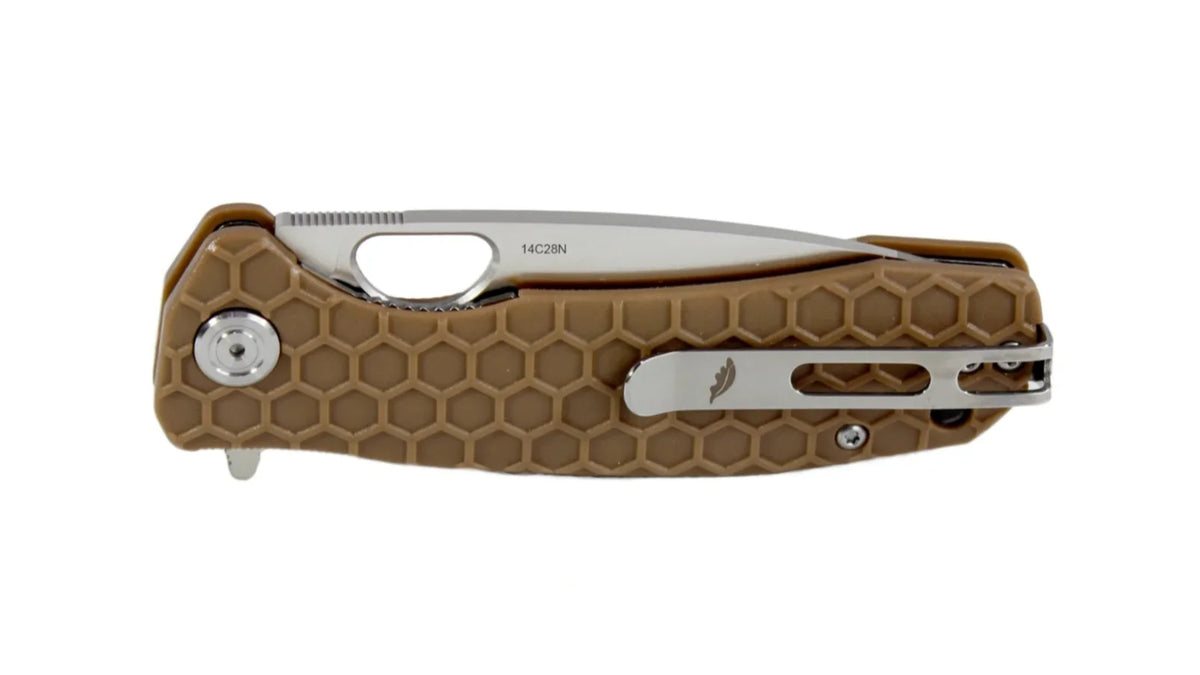 Honey Badger Medium Drop Point Knife 14C28N Steel