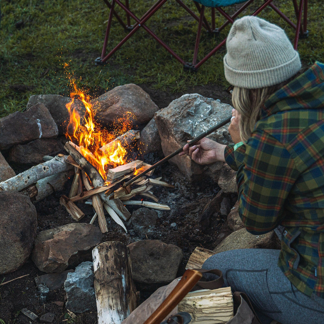 Telescoping Fire Blower - Shop  Grill and Fire Pit Accessories at  Trekaline