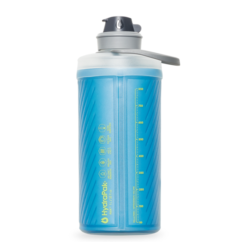 HydraPak Flux Ultra-Light Reusable Bottle 1L - Shop  Running Water Bottles at  Trekaline