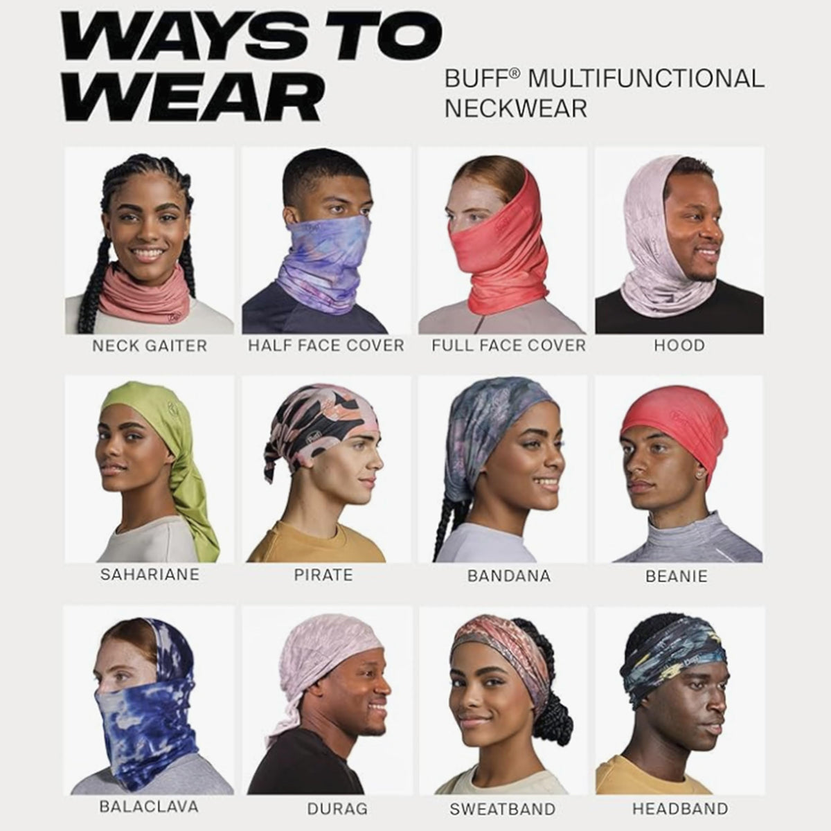 Buff Original EcoStretch Neckwear - Anira Graphite