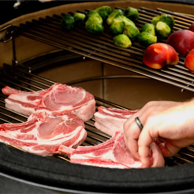 Kamado Joe Classic Joe Grill - Series I usedd for cooking lamb chops