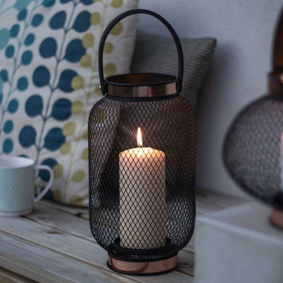 La Hacienda Zora Large Steel Mesh Lantern