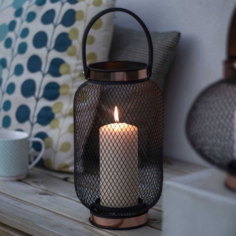 La Hacienda Zora Large Steel Mesh Lantern