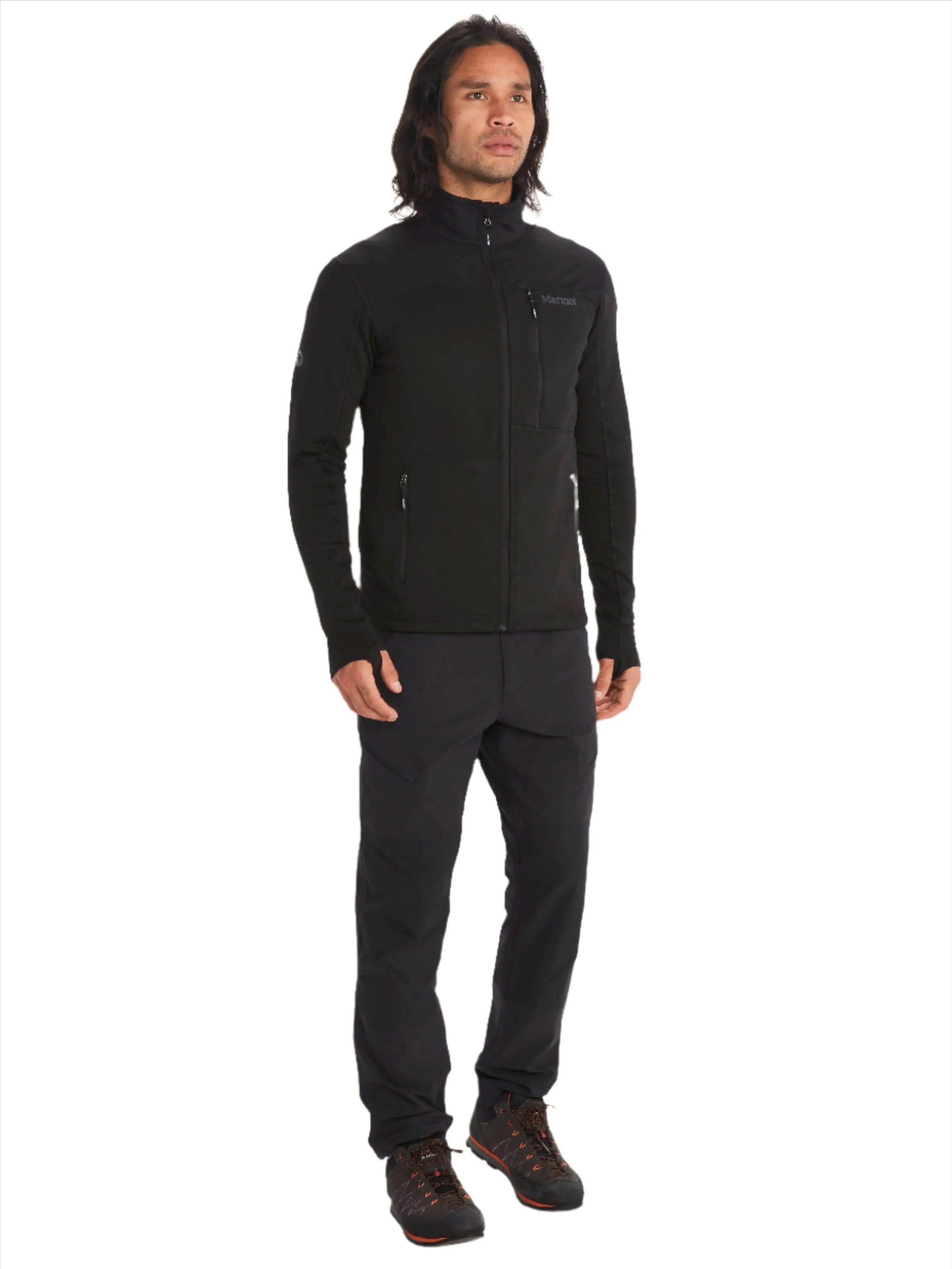 Marmot Preon Jacket - Men's Hiking Fleece shown on male model; ideal for UAE alpine adventures and high-output hikes.